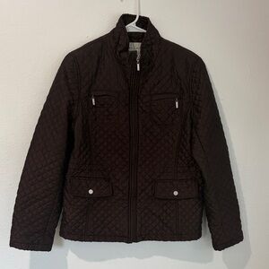 White Stag Dark Brown Quilted Jacket